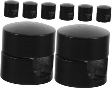 Sujeta Cables de Aluminio Negro 8 Piezas para Cables Eléctricos