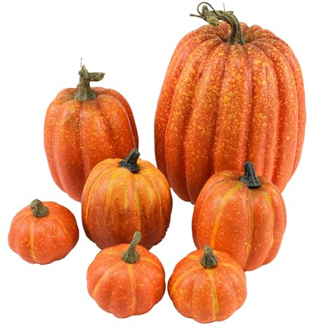 Generico Zucche Finti,7 Pezzi Zucca Schiuma Rustico | Centrotavola Festa Del Ringraziamento Per Tavolo Cucina Feste Rustico Matrimonio Casa Vacanze