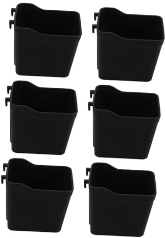 WEKADRIN 6 Piezas Soporte para Tablero Perforado Negro Organizador de Cubetas para Garaje y Taller Accesorio Duradero para Almacenamiento Cocina Oficina y Manualidades