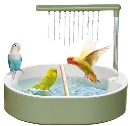 Huayeex Papageienbad,Automatische Vogeltränke Mit Zirkulation Für Haustiervögel | Vogelbad Ausstattung Für Käfig Indoor Wellensittich Nymphensittich Finken