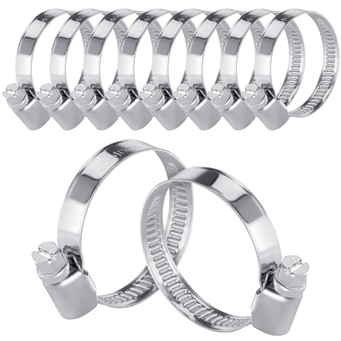 Poppstar 10 Colliers de Serrage en Acier inoxydable 25-40mm avec Largeur de bande 9mm, qualité W4