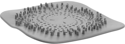 BIUDECO Bathroom Hair Catcher Silicone Drain Cover for Shower and Kitchen Sink Anti-Clogging Strainer Hair Filter Gray for Bathtub and Washbasin Drain