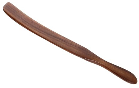 Hohopeti Espátula Larga de Madera Natural de 11 Pulgadas, Utensilio Multifunción para Cocinar en Catering y Hogar