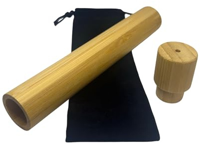 Naturligt bambu tandborstfodral - miljövänligt resefodral, bärbart och antibakteriellt - andningsbart förvaringsfodral med ventilationshål för manuella tandborstar - noll avfall och ekologisk