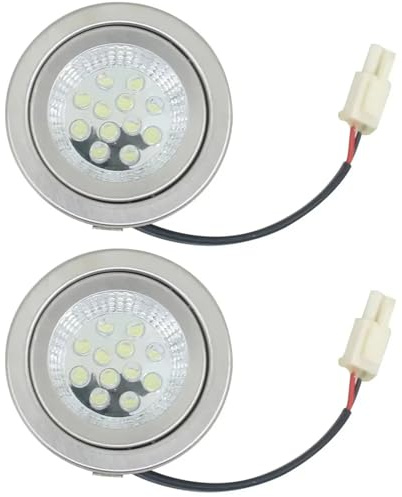 NASSMOSSE 2Pcs Range Hood Light Bulbs, 3W, 24V Cooker Range Hood Light with EL Connector Energy Saving Kitchen Cooker Bulbs Replacement