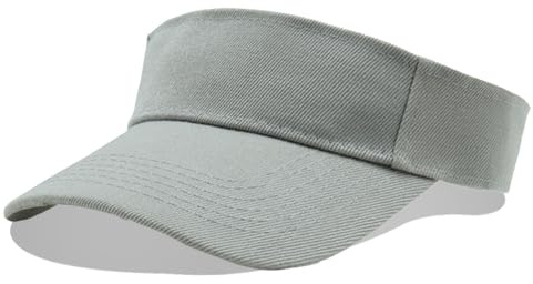 haetair Sun Visor Hat - Breathable Summer Sun Protection Open Top Cap Lightweight Shade Hat Sport Outdoor Plain Visor Hat for Travel Sports (Grey)
