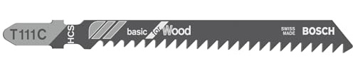Bosch Professional 100 x Hojas de sierra de calar T 111 C (para Madera blanda, corte recto, accesorios Sierra de calar)
