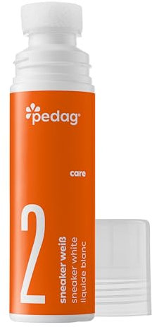 pedag Ultra White weiße deckende Schuhcreme–Farbauffrischung für weiße Schuhe (75ml) | ideal für Sneaker, Boots & Golfschuhe | frischt die Farbe weißer Leder, Synthetik & Textilschuhe auf