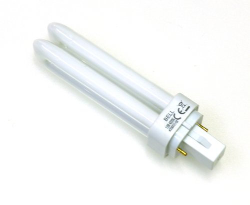 4x 13 watt CFL 2 pin Energy Saving Lamp 13W Cool White 840 G24d-1 Double turn BELL
