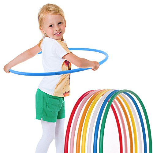 HOOPOMANIA Kinder Hula Hoop Reifen einfarbig [Ø60cm - Ø80cm] Hula Hoop für Kinder bunt