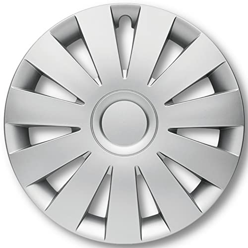 Albrecht tapacubos 14 pulgadas plata para llantas de acero - Tapacubos Strike de plástico con barnizado - Duradero en el embalaje original de Albrecht - Fabricado en la Europa