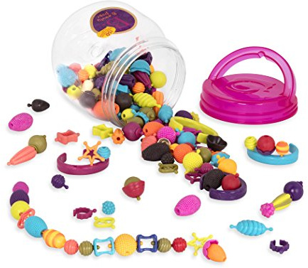 B. toys – Pop Arty! 150 delar – smyckesset för att göra egna smycken – kreativt pop-on bead-set för barn – DIY pysselkit för att skapa smycken – halsband, ringar, armband – 4+ år