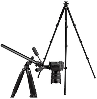 Rollei Rock Solid Beta 180 Aluminium - Professionelles Stativ mit Dreh und schwenkbarer Mittelsäule - schwarz