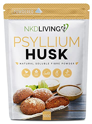 NKD Living Psyllium Husk Powder (500g) | Tested for Heavy Metals, Micro-Organisms and Pesticides (500g)
