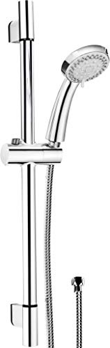 Cornat Brausegarnitur Fit - Handbrause 85,5 mm - 3 Strahlarten: Normal-, Soft- & Massagestrahl - Anti-Kalk & Wasserspareinsatz - 150 cm Brauseschlauch - 60 cm Wandstange / Duschsystem / TECB3451 | 3 Strahlarten: Normal-, Soft- und Massagestrahl – Anti-Kalk und Wasserspareinsatz – 150 cm Brauseschlauch – 60 cm Wandstange