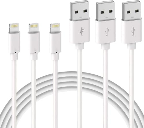 Quntis iPhone Ladekabel 3Pack 2M iPhone Kabel [MFi zertifiziert] | Lightning auf USB Kabel kompatibel mit iPhone SE 14/13/12/11 Pro/Pro Max/ iPad Pro/Air/Mini - weiß