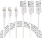 Quntis Cavo iPhone 3Pezzi 2M Cavi iPhone Certificato MFi Filo Caricatore iPhone Ricarica Veloce Cavo Lightning a USB Compatibile con iPhone 14/13/13Pro/12/11/SE 2020/X/XS/8/7/6/5s/iPad Airpods, Bianco