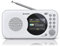 SHARP DRP320 Portables Digitalradio (DAB/DAB+/FM mit RDS, USB, microUSB, Bluetooth 5.0, 3,5mm Klinke Wecker-Funktionen, Batteriebetrieb), weiß