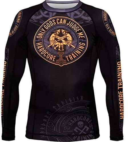 Hardcore Training Rash Guard Men's Glima Chemise de Compression Homme MMA BJJ Fitness Arts Martiaux No Gi Grappling Boxe Workout