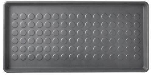 PaMeer Heavy Duty Shoe Tray, Shoe Mat, Waterproof Drip Trays Indoor & Outdoor, Multi- Purpose Boot Mat For Boots, Shoes, Pets, Garden_ Plastic Tray_ Grey_71x35 cm