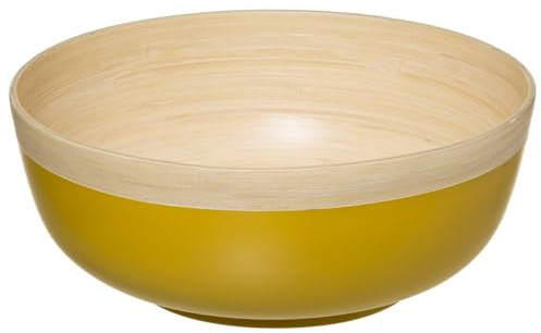 5 five simply smart FIVE-179728C Saladier en Bambou D 30 cm Jaune moutarde