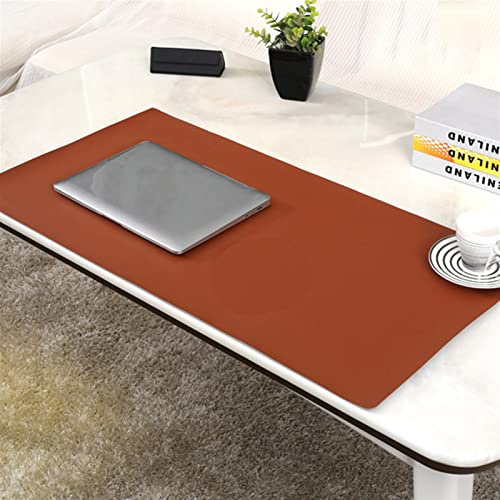 Lifup Wasserdicht PU Leder Schreibtischunterlage Rutschfeste Mauspad für Büro und Zuhause Einseitig Braun 60x50cm