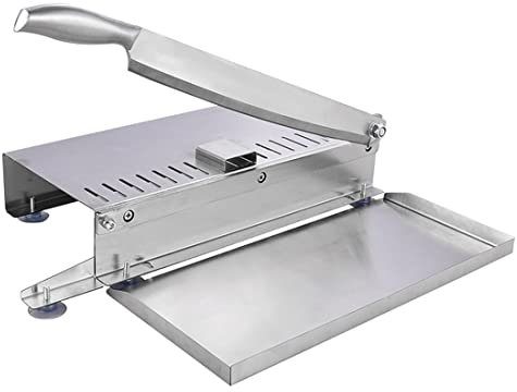 Cortador de carne, cortador manual de huesos de carne, máquina de guillotina de carne comercial de acero inoxidable, máquina de corte para pollo, pato, pescado, cordero, hueso de carne,S