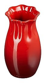 Le Creuset Vaso piccolo in gres porcellanato, 16,5 cm H x 8,9 cm D, ciliegia