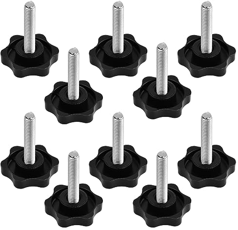 10 Pièces Vis de Pouce, Boutons étoiles, Molette de Serrage M6 / M8 Bouton de Serrage à Vis Boutons de Serrage pour équipement Mécanique (M6/10pcs)