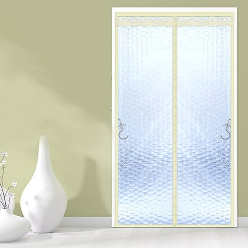 Winter Transparent Magnet Thermovorhang Kälteschutz Magnet Wärmeschutzvorhang für Winddicht Türen Isolier Schutz Vorhang Gegen Kälte und Hitze Türvorhang (85 x 230 cm)