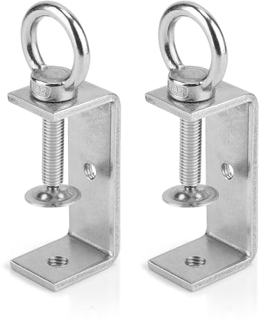 EXLECO 2 x 75mm C Klemme Edelstahl C Zwingen Schraubklemme 24-70mm Einstellbar Kieferöffnungen Trägerklemme Fixierzange Tischklemme Trägerklammer Befestigungs Klemme für Holzarbeiten Schweißen