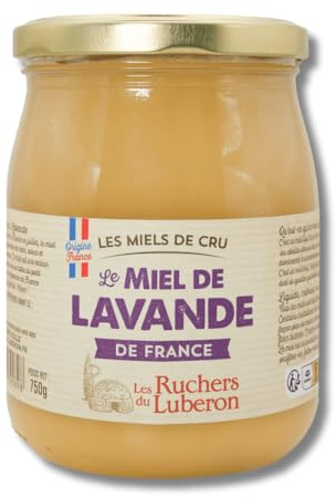 Les Ruchers du Luberon - Miel Lavande de France 750 g - Miel de Cru Francais - Naturel - Non Filtré - Naturellement Cristallisé