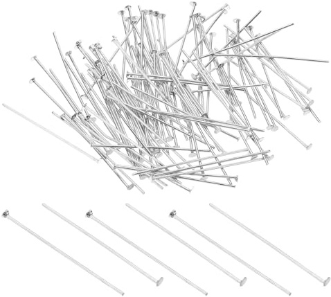 PATIKIL 1.57x0.11 Copper Chandelier Connector Pins, 200Pcs Chandelier Crystal Clips for Fastening Crystals Parts, Chandelier Replacements, Chrome