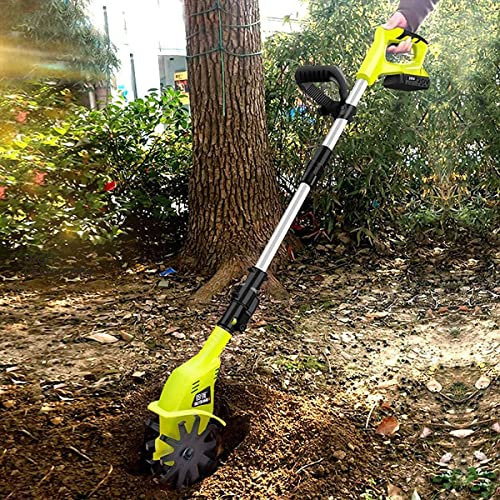 Motobineuse de Jardin, motoculteur de Jardin 20 V, motoculteur électrique Portable sans Fil, avec Batterie Rechargeable de 5 200 mAh et Chargeur, motoculteur électrique à Main pour