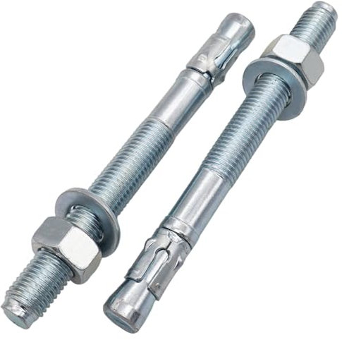 SKIR'CO (2 Stück) Verzinkte Keilanker M20 x 220 mm Metalldübel Ankerbolzen Mauerwerk Anker Betonanker