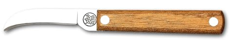 DUE BUOI 247L FX Coltello da Innesto a Lama Fissa Professionale Alberi da Frutto e Giardinaggio Acciaio Carbonio Manico in Legno