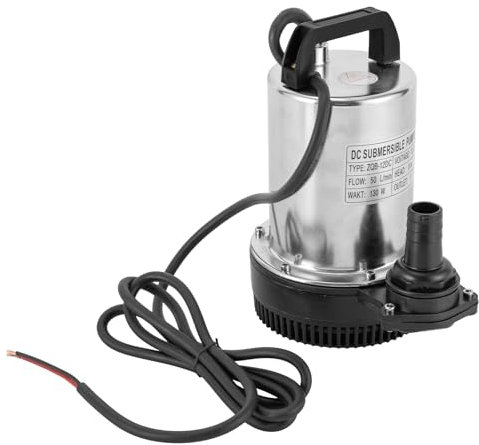 Tauchpumpe DC12V, Wasserpumpe Pumpe Schmutzwasser 160W, Schmutzwasserpumpe Entwässerungspumpe 3000 U/min, Förderpumpe Schmutzwasserpumpe