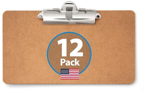 Officemate 12,7 x 22,9 cm Klemmbrett für Quittungen, flacher Metallclip und Stifthalter an der Seite, Memo-Größe für Restaurants, Hotels, Lebensmittel-LKW, Bars, Schulen und andere Veranstaltungsorte