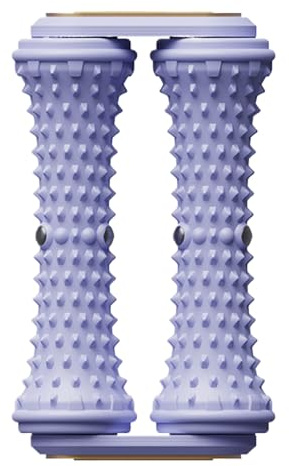 Rouleau de massage violet pour pieds – Rouleau à picots portable pour soulager la fascia plantaire | Outil de yoga et de récupération des athlètes | Outil de massage pour la maison, la gym, les