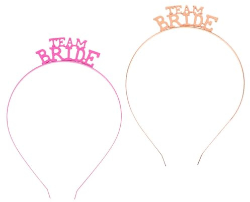 Baluue 2 Stück Braut Haarreif Metall Kopfband für Junggesellenabschied und Hochzeiten und Braut Accessoires für Besonderen Tag