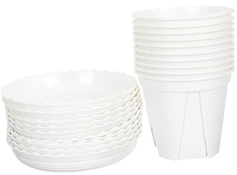 Toyvian 10juegos Maceta De Control De Raíces Blanca Macetas De Plástico Bandejas para Jardín para Plantas como Rosas y Epifitas