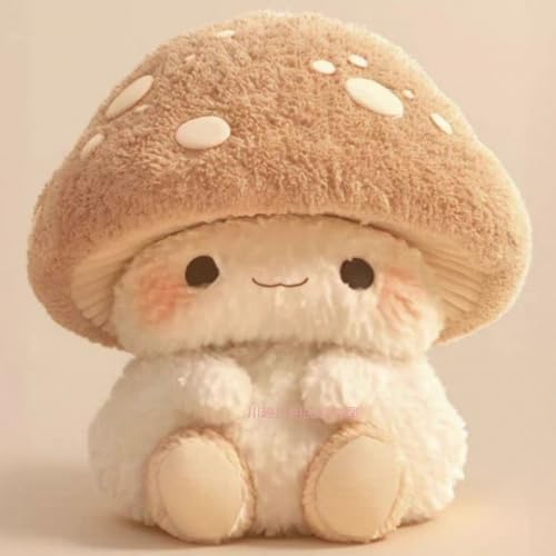 OUKEYI Mushroom Plush Pillows,13.7/35cm Cute xianggu Plush Toys Mushroom Pillow Stuffed Toy Birthday Present Home Decor Halloween for Kids
