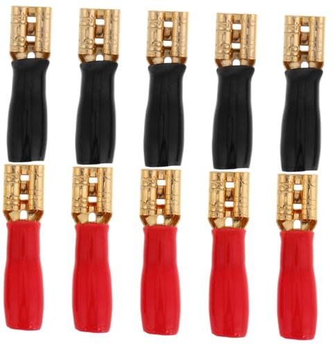 ZUNOXAZ 10pcs Car Audio Terminals Spade Connectors for Vehicle Amplifier Power Cable Terminals Male and Female Insulated Quick Disconnect Crimp Connectors Speaker Wire Ends for Automotive