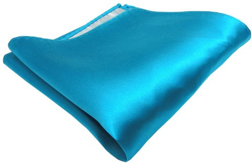 TigerTie gewebtes Designer Satin Seideneinstecktuch einfarbig Uni - Tuch 100% Seide