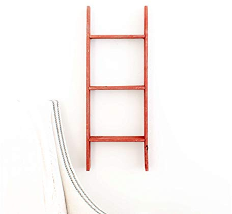 BARNWOODUSA Throw Blanket Ladder – Fully Assembled Reclaimed Wood – Rustic Decorative Ladder for Towels, Quilts, & More – Perfect Farmhouse Decor for Bathroom, Porch, or Living Room,3-Foot Red