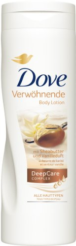 Dove Verwöhnende Feuchtigkeitspflege Body Lotion mit Shea Butter, 2er Pack (2 x 400 ml)