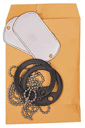 Mil-Tec Original US Dog Tag September Poliert Mit Schalldämpfer