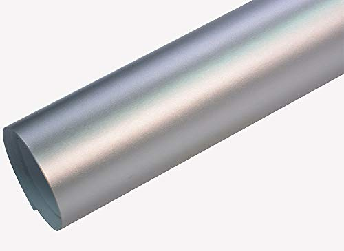Neoxxim 12€/m2 Premium - Auto Folie - Chrom MATT Silber Ice 100 x 150 cm - blasenfrei Lackfolie Lackschutzfolie