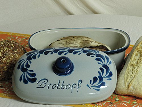 Nik.Schmitt & Sohn Brottopf oval 30 cm Blau-Grau