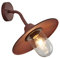 Trio Leuchten Brenta 201760124 - Lampada da parete per esterni, in alluminio pressofuso color ruggine, vetro trasparente, 1 x E27